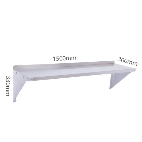 Stainless steel wall shelf - steel,