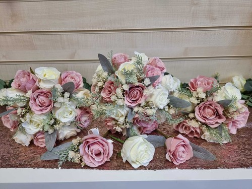Wedding bouquet flowers dusky