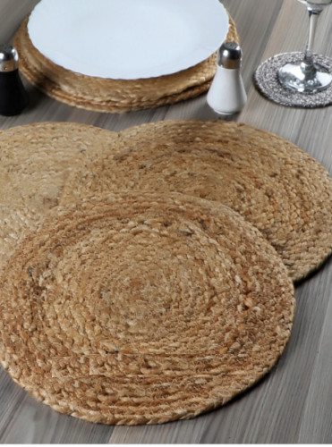 Tablemats round jute - tablemats,