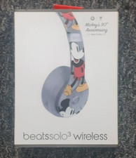 Beats Solo 3 Wireless Headphones Mickey's 90th Anniversary Limited Edition Rare 