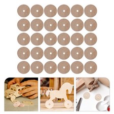 30pcs Wooden Wheels Small