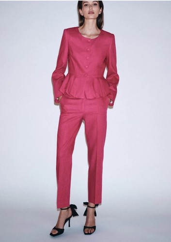 Zara odd pink linen - linen, blend