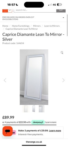 Diamante lean mirror - diamante, to