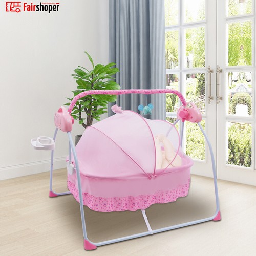 Pink electric baby rocker - baby,