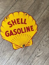 Shell gas service Enamel Sign