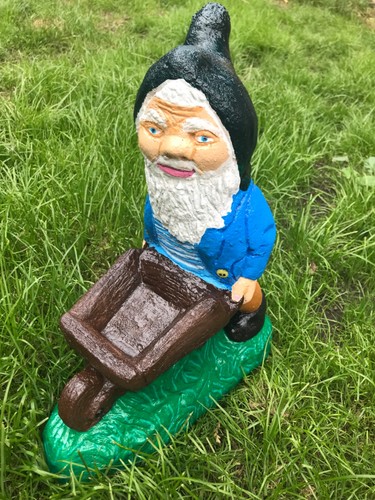 Vintage garden gnome with - gnome, his
