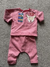 Next Baby Up To 1 Month Reindeer Christmas Two Piece Outfit Red