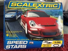  SCALEXTRIC C1243 SPEED STARS LAMBORGHINI GALLARDO & PORSCHE 997 GT3 (U29)used