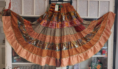 Multi coloured tiered gypsy - multi,