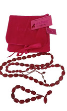 Lola Rose Neklance & Bracelet Set with Pouch - Red Carmine Quartzite