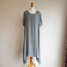 THE BAMBOO WARDROBE JENNY DRESS SHORT GREY S/M