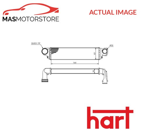 Intercooler radiator hart 612 - intercooler,