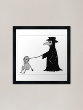 Plague doctor Framed Art Print