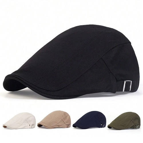 Men flat cap washed newsboy - washed,