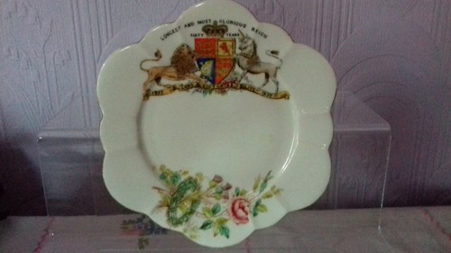 Old foley china side - side, plate