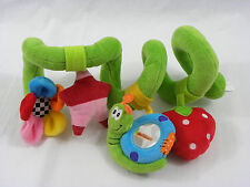 SAINSBURYS SNAIL BABY COT PRAM SPIRAL ACTIVITY TOY RATTLE MIRROR 