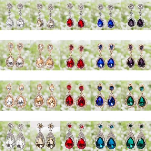 Crystal teardrop dangle - crystal,