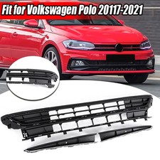 Front Lower Centre Grille & Bottom Grille Trim For VW Polo MK6 Hatch 17-2021 UK