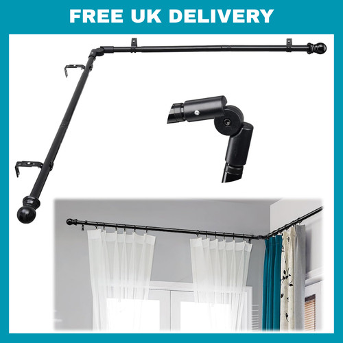 Bay window curtain poles - curtain,