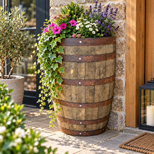 Reclaimed half whisky barrel - reclaimed,