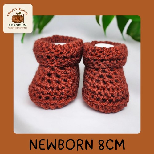 Autumn orange crochet baby - orange,
