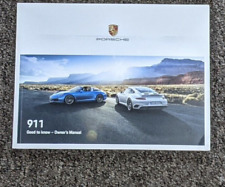 2019 Porsche 911 Owner Manual Carrera T S 4 4S Targa GTS GT3 Turbo GT2 RS