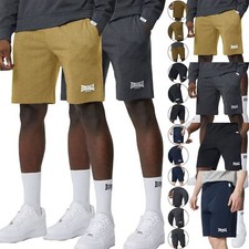 Mens Lonsdale Jersey Elasticated Waist Shorts Lounge Lightweight Running Pant