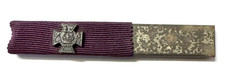 Victoria Cross Ribbon Bar WW2 Era Miniature VC Clap on the Ribbon