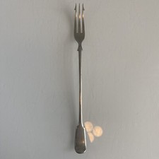 Antique Early Twentieth Century Daniel & Arter Nevada Silver Pickled Onion Fork