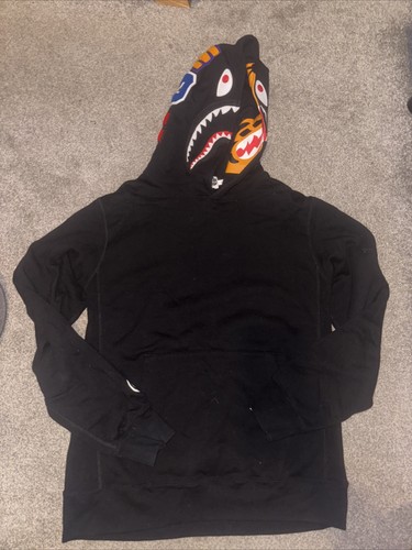 Bape black shark pullover - bape,