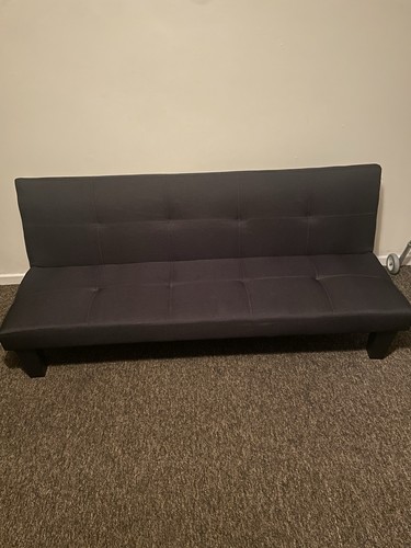 Small black upholstered sofa - upholstered,