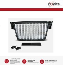 Audi A4 B8 Model 2008-2012 Black Honeycomb Mesh Debadged Badgeless Sports Grill