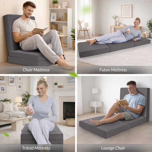 Foldable bed futon - foldable, mattress