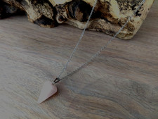 Rose Quartz Necklace Pointed
