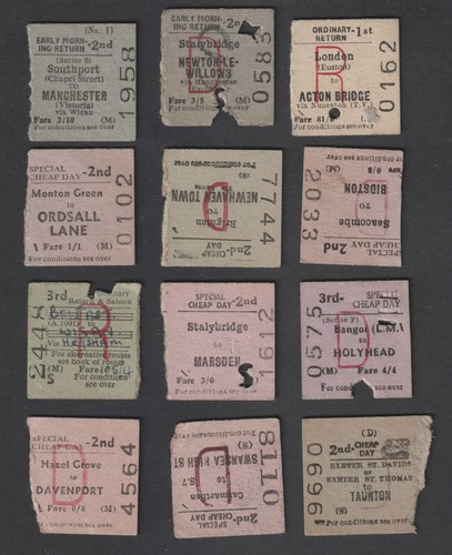 Twelve old rail railways - old,