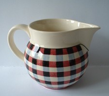 Vintage Villeroy & Boch METTLACH Milk Jug 8202  -  Gingham Check pattern