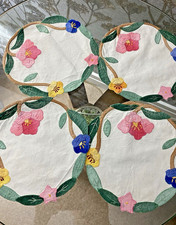 FOUR VINTAGE WHITE COTTON