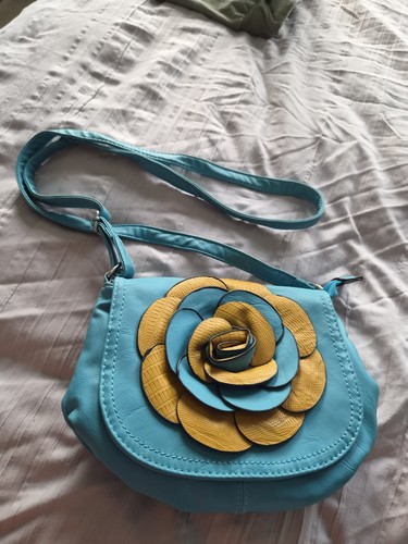 Teal mustard crossbody - teal,
