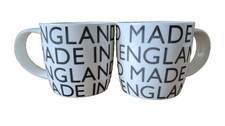REPEAT REPEAT 2  x  CHINA MUGS - MADE IN ENGLAND DESIGN