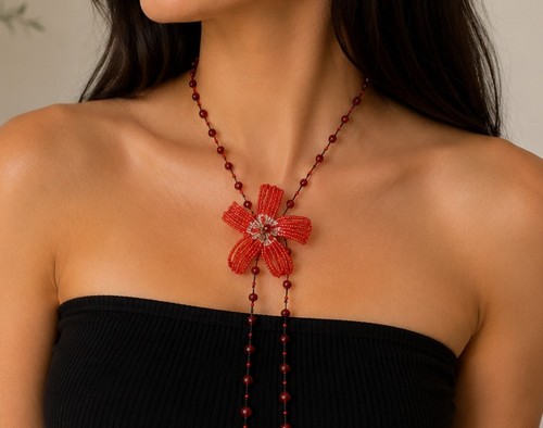 Lariat style necklace - necklace, that