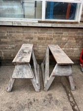 Pair vintage wooden - of,