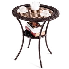Patio Wicker Table PE Rattan