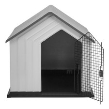 Dog Kennel Pet House Weatherproof Indoor Outdoor Animal Shelter +Door