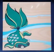 KOI CARP SHUBUNKIN FISH Original Signed Japanese Painting by BEVERLY LANGRAN