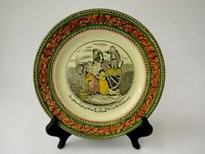 Antique Adams Plate "Cries Of London Series Ware" Green & Lustre Border 