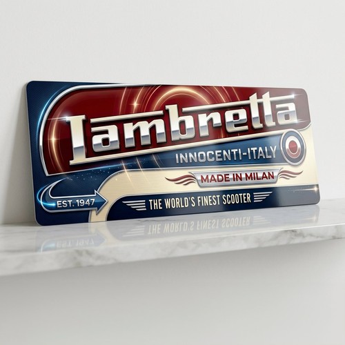 Lambretta metal sign 28cm - metal,