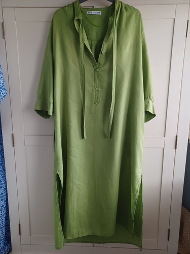 Zara apple green linen - green, maxi