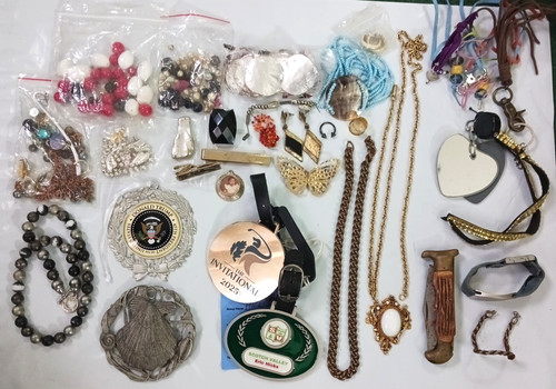 Scrap jewelry chains stones - chains,