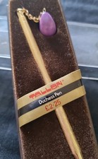 Tallon Duchess Gold Coloured Ballpoint Pen with Purple Stone In Gift Box