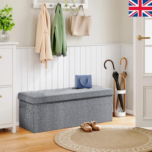 Folding ottoman storage box - folding,